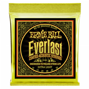Струны для акустической гитары Ernie Ball 10-50 2560 Everlast Extra Light Coated 80/20 Bronze