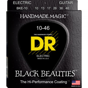 DR Strings BKE-10 Black Beauties Black Coated Electric 10-46 струны для электрогитары