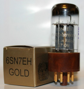 Лампа 6SN7EH Gold Electro Harmonix для усилителя мощности, подобранная в пару или четверку