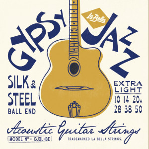 La Bella GJXL-BE Gypsy Jazz Silk&Steel комплект струн для акустической гитары (10-50)