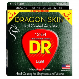DR DSA-2/12 DRAGON SKIN™ струны для акустической гитары 12 - 54