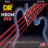 DR NRB-40 HI-DEF NEON™ струны для 4-струнной бас- гитары, с люминесцентным покрытием, красные 40 - 100