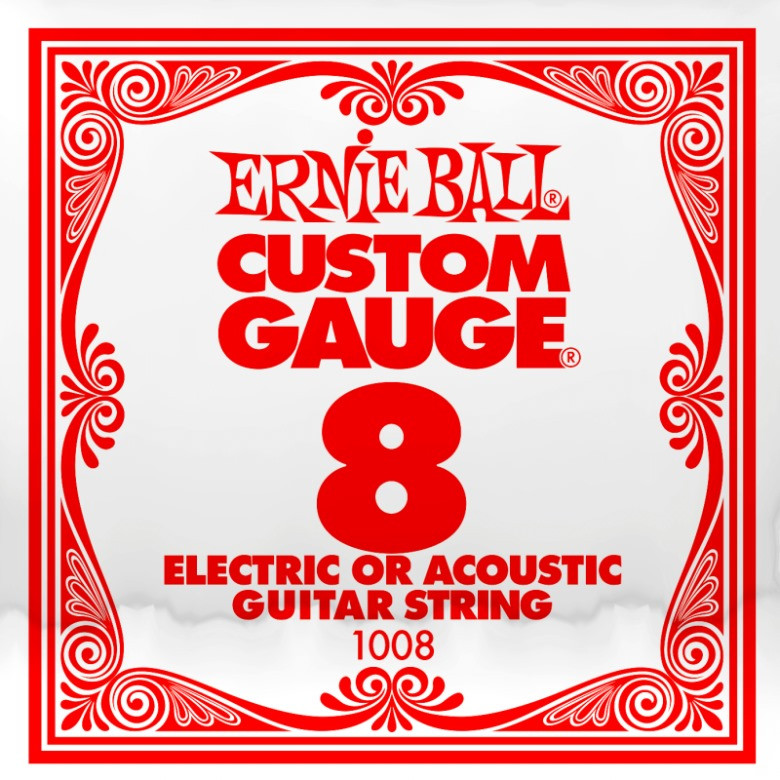 Одиночная струна для электро и акустической гитары Ernie Ball 1008 8