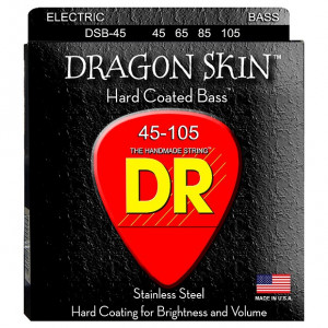 DR DSB-45 Dragon Skin Clear Coated Bass 45-105 струны для бас-гитары