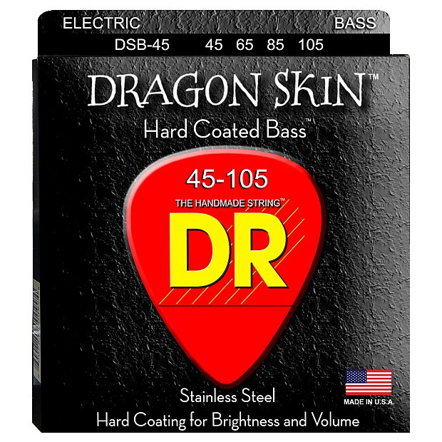 DR DSB-45 Dragon Skin Clear Coated Bass 45-105 струны для бас-гитары