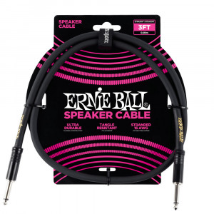 Ernie Ball 6071 кабель колоночный, джек - джек, 0,9 м, чёрный