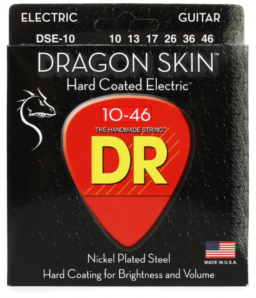 DR Strings DSE-10 Dragon Skin Clear Coated Electric 10-46 струны для электрогитары