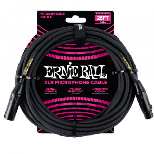 Ernie Ball 6073 кабель микрофонный, XLR - XLR, 7,62 м, чёрный
