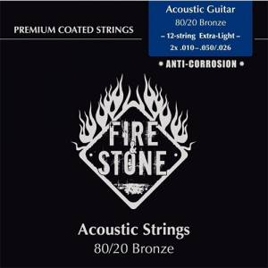 Fire&stone Acoustic Guitar 80/20 Bronze 12-string Extra Light 10-50 Coated струны для 12-стр. гитары