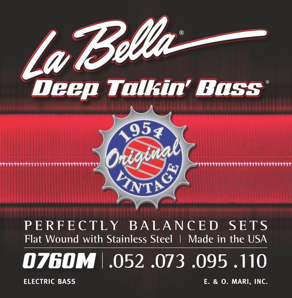 Струны для бас-гитары La Bella 0760M Deep Talkin' Bass сталь 52-110