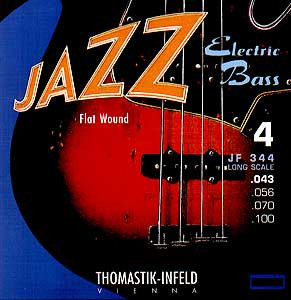 Thomastik JF344 Jazz Flat Wound комплект струн для бас-гитары (43-100)