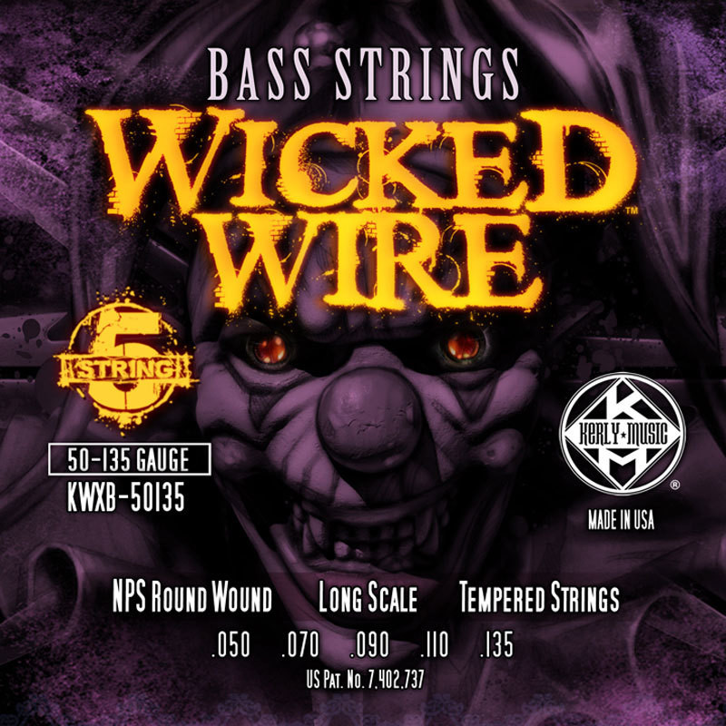 ​​Струны для бас-гитары Kerly KXWB-50135 Wicked Wire Nickel Plated Steel Tempered 50-135