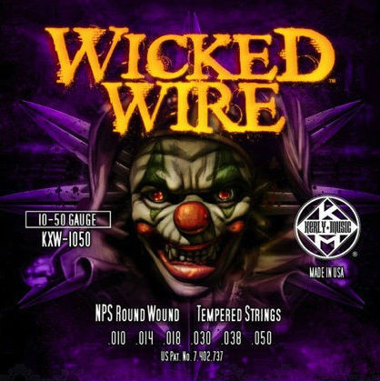 ​Струны для электрогитары Kerly KXW-1050 Wicked Wire NPS Round Wound Tempered 10-50