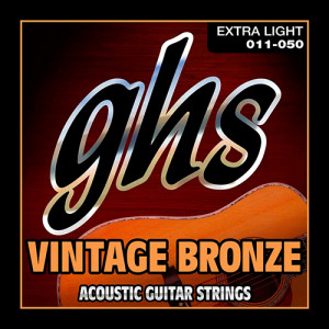 GHS VN-XL Vintage Bronze набор струн для акустической гитары, 11-50