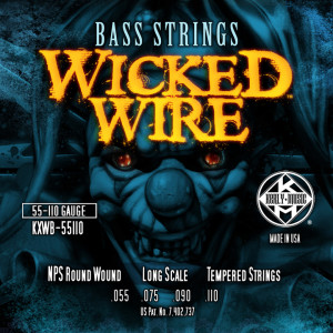 ​Струны для бас-гитары Kerly KXWB-55110 Wicked Wire Nickel Plated Steel Tempered 55-110