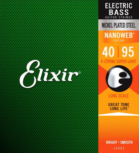 ​Струны для бас-гитары Elixir 14002 Nanoweb 4-string Super Light 40-95