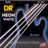 DR NWB5-40 - HI-DEF NEON™ струны для 5-струнной бас- гитары, с люминесцентным покрытием, белые 40 - 120