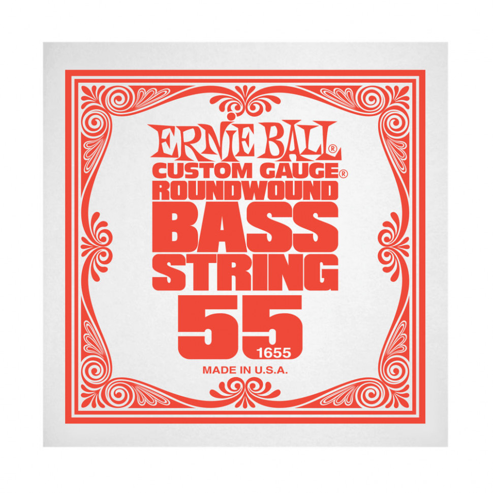 Ernie Ball 1655 струна для бас-гитары, никель, калибр .055