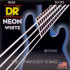 DR NWB6-30 - HI-DEF NEON™ струны для 6-струнной бас- гитары, с люминесцентным покрытием, белые 30 - 125