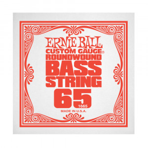 Ernie Ball 1665 струна для бас-гитары, никель, калибр .065
