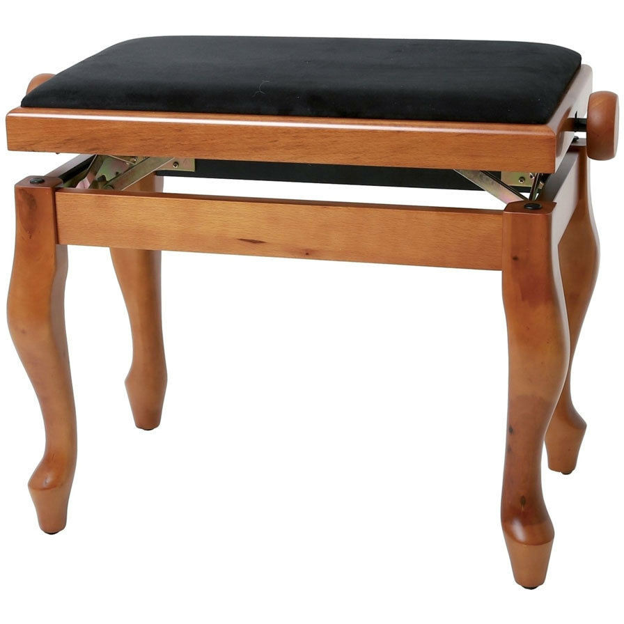 Gewa Piano Bench Deluxe Classic Cherry Matt банкетка вишня матовая гнутые ножки верх черный