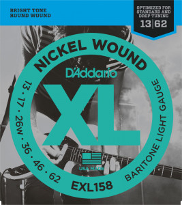 Струны для электрогитары D'Addario EXL158 Baritone Light Nickel Wound 13-62
