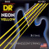 DR NYB5-40 - HI-DEF NEON™ струны для 5-струнной бас- гитары, с люминесцентным покрытием, жёлтые 40 - 120