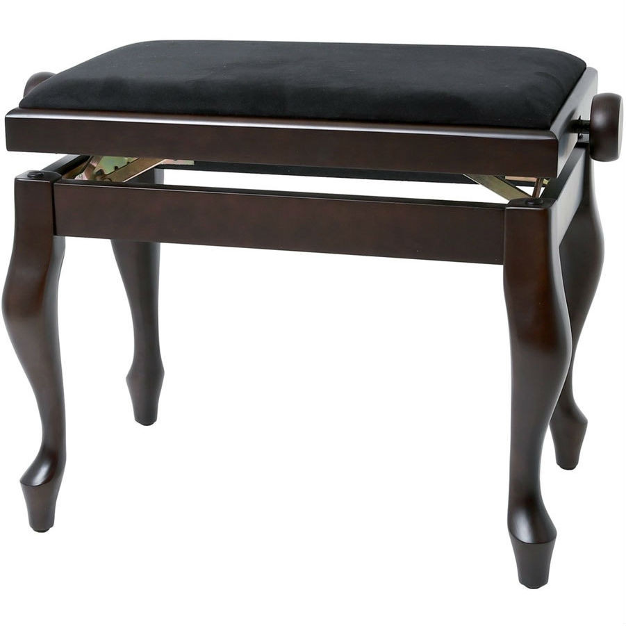Gewa Piano Bench Deluxe Classic Rosewood Matt банкетка палисандр матовый гнутые ножки верх черный