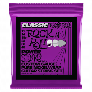 Струны для электрогитары Ernie Ball 2250 Power Slinky Classic Rock N Roll Pure Nickel 11-48