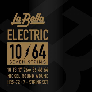 Струны для электрогитары La Bella HRS-72 Hard Rockin Steel 10-64