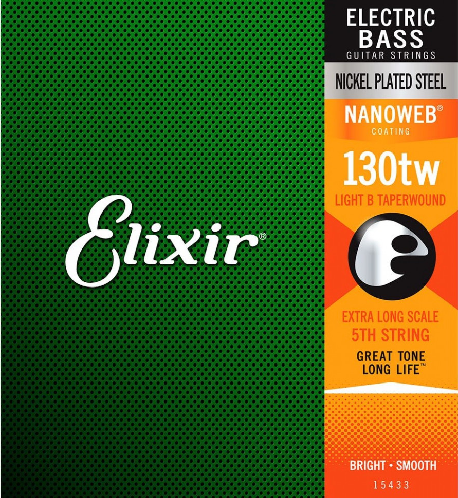 Одиночная струна для бас-гитары Elixir 15433 Nanoweb Extra Long Scale 130tw