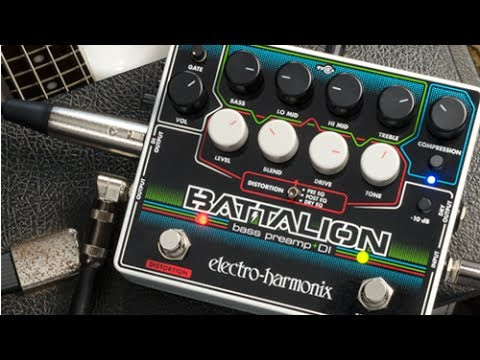 Electro-Harmonix Battalon bass preamp DI басовая педаль преамп Видео