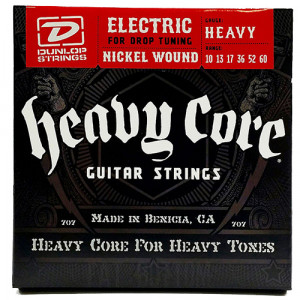 Dunlop DHCN1060-6 Heavy Core комплект струн для электрогитары, никелированные, 10-60
