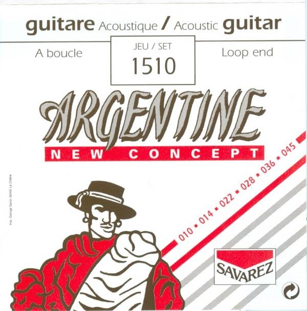 Savarez Argentine 1510 Loop End Acoustic Jazz струны для акустической гитары 10-45