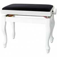 Gewa Piano Bench Deluxe Classic White Matt банкетка белая матовая гнутые ножки верх черный