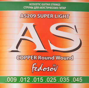 Fedosov AS209 Copper Round Wound комплект струн для акустической гитары (9-45)