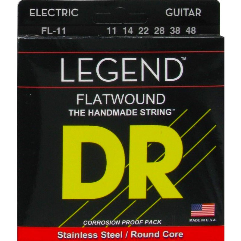 DR Strings FL-11 Legend Flat-Wound Electric 11-48 струны для электрогитары