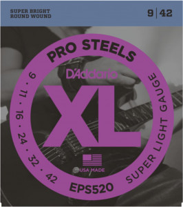 Струны для электрогитары D'Addario EPS520 Pro Steels Super Light 9-42