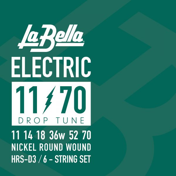 ​Струны для электрогитары La Bella HRS-D3 Hard Rockin Steel Drop Six​ 11-70