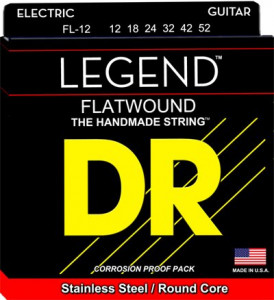 DR Strings FL-12 Legend Flat-Wound Electric 12-52 струны для электрогитары