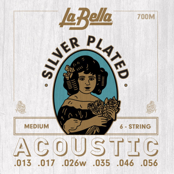 La Bella 700M Silver-Plated Medium 13-56 струны для акустической гитары