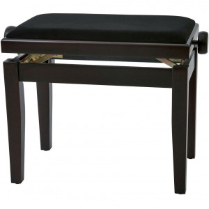 Gewa Piano Bench Deluxe Rosewood Matt банкетка матовый палисандр прямые ножки верх черный