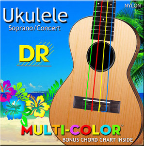 DR Strings UMSC Multi Color ukulele 24 30 36 26 струны для укулеле