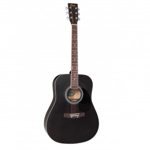 Encore EW100BK акустическая гитара, Dreadnought, цвет черный матовый