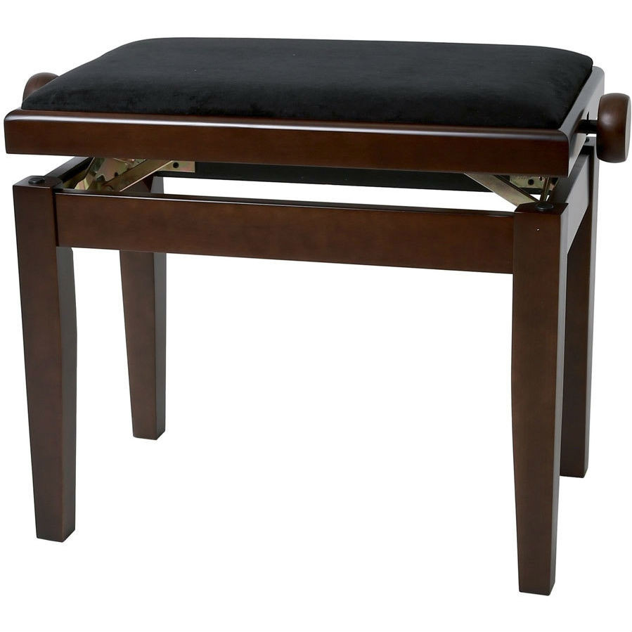 Gewa Piano Bench Deluxe Walnut Matt банкетка орех матовый прямые ножки верх черный