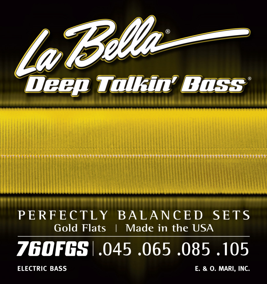 Струны для бас-гитары La Bella 760FGS Gold Flats Standard 45-105