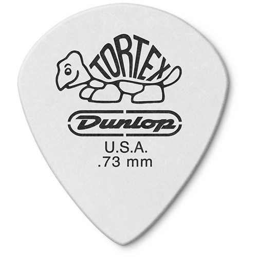 Dunlop 478R.73 Tortex® White Jazz III упаковка белых медиаторов 0.73мм, (72шт.)