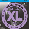 Струны для бас-гитары D'Addario EXL190XL Custom Light Nickel Wound 40-100
