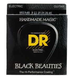DR Strings BKE-9 Black Beauties Electric 9-42 Lite струны для электрогитары