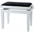 Gewa Piano Bench Deluxe White Matt банкетка белая матовая прямые ножки верх черный